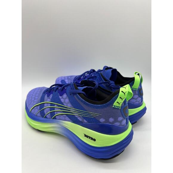 Puma Men's Vibrant Blue and Neon Green Athletic Shoes - Picture 11 of 12